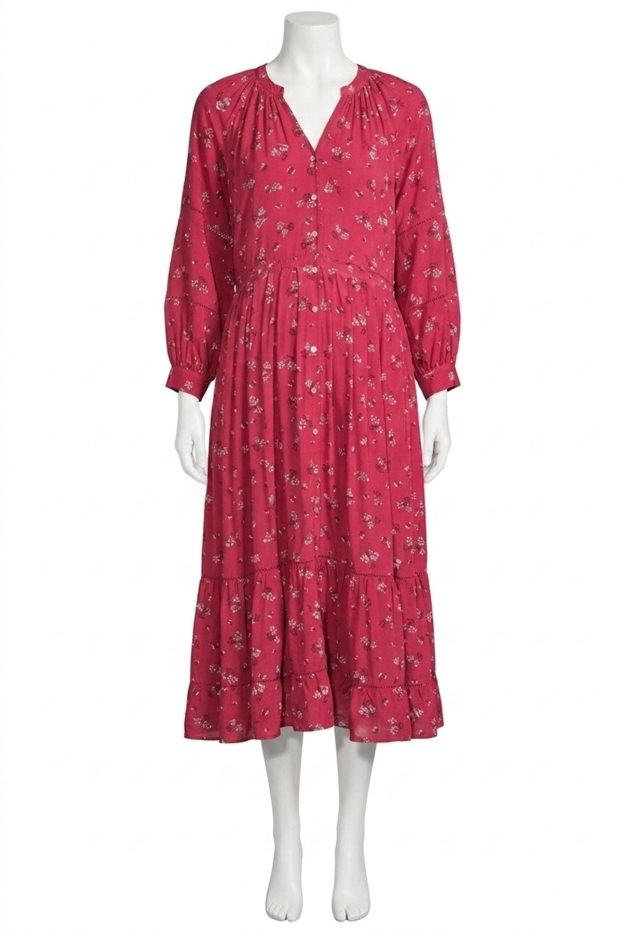 NEW HATCH myra maternity dress in azalea/canterbury